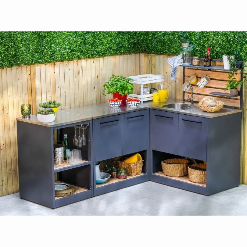 Mueble de Esquina Abierto Sahara para Cocina Modular Exterior