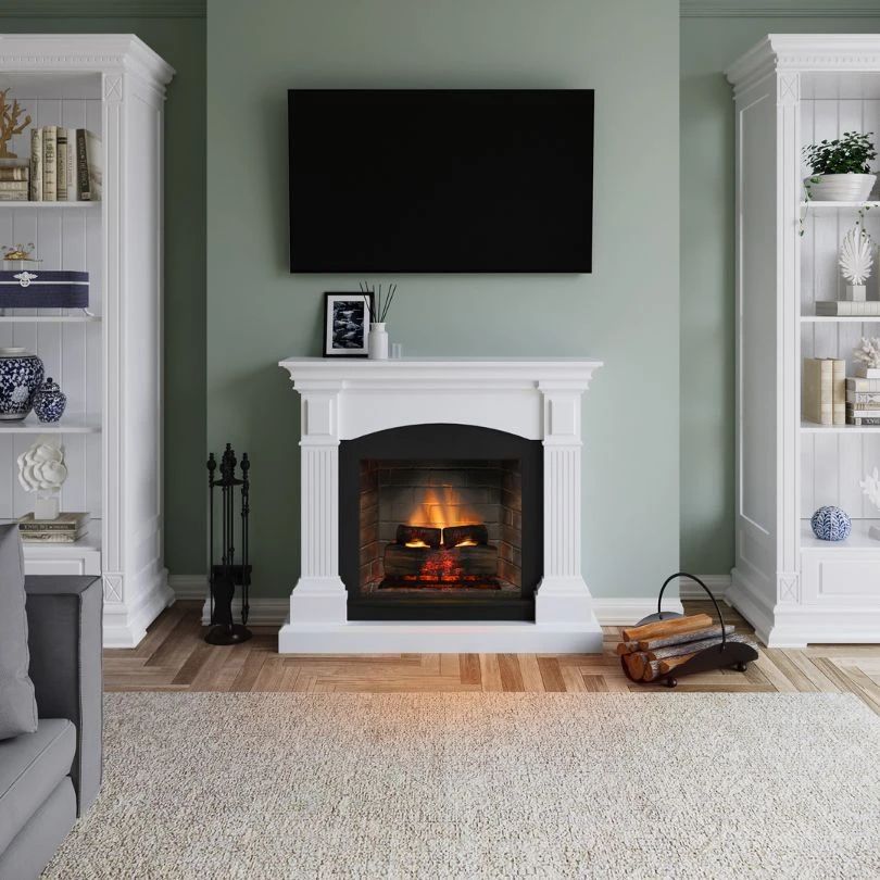 Chimenea eléctrica Tagu Magna powerflame 2 blanco