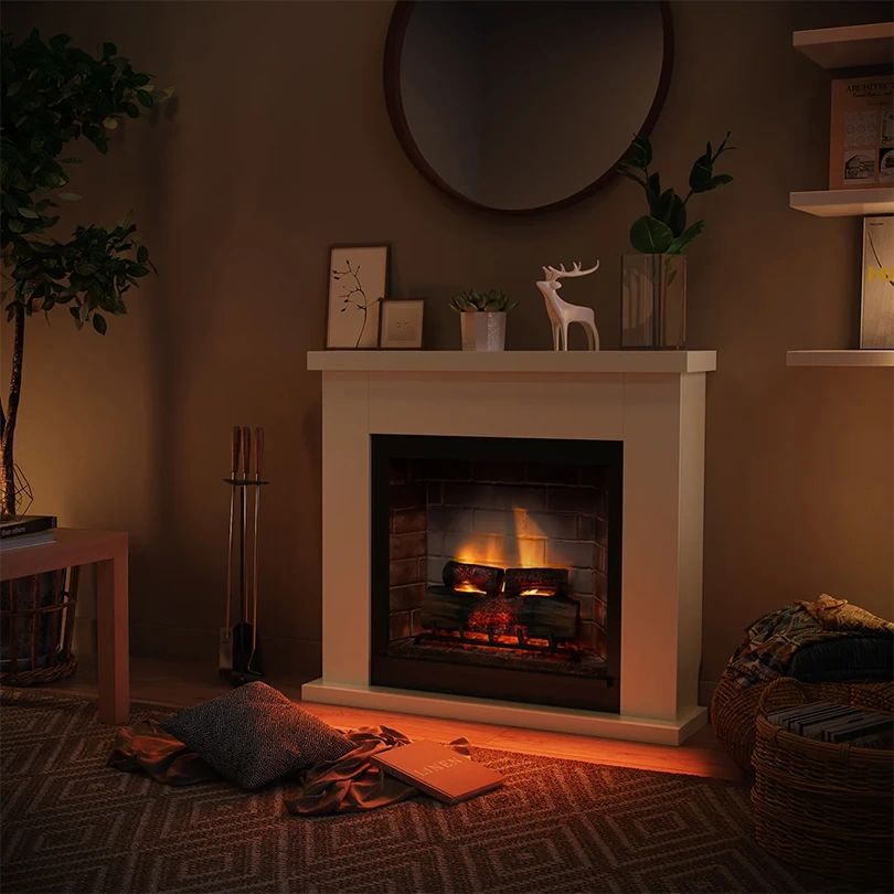 Chimenea eléctrica blanca Tagu Frode powerflame 2