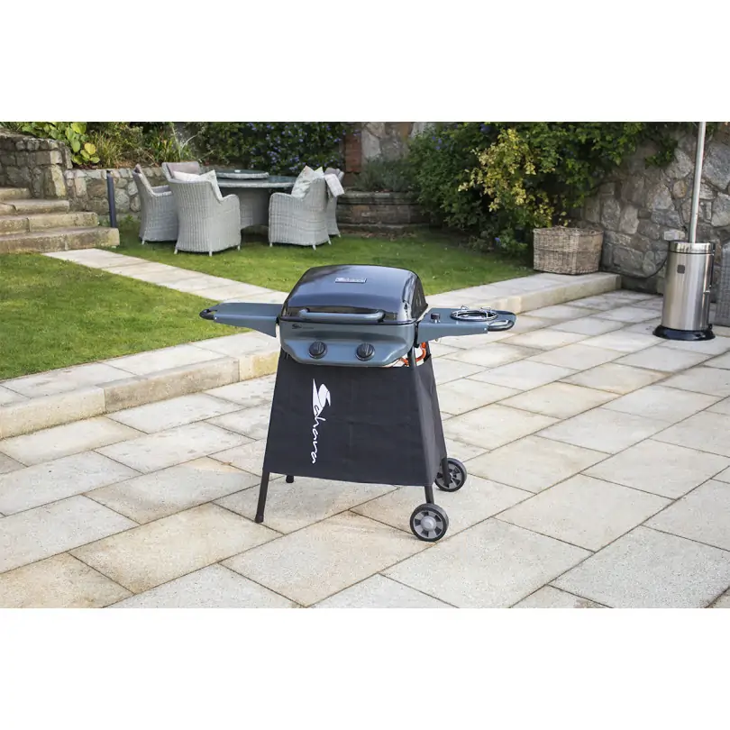 Barbacoa Sahara Montaje Rápido 2 Quemadores + Quemador Lateral