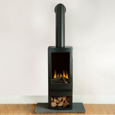 British Fires Bramshaw - estufa eléctrica con leñero