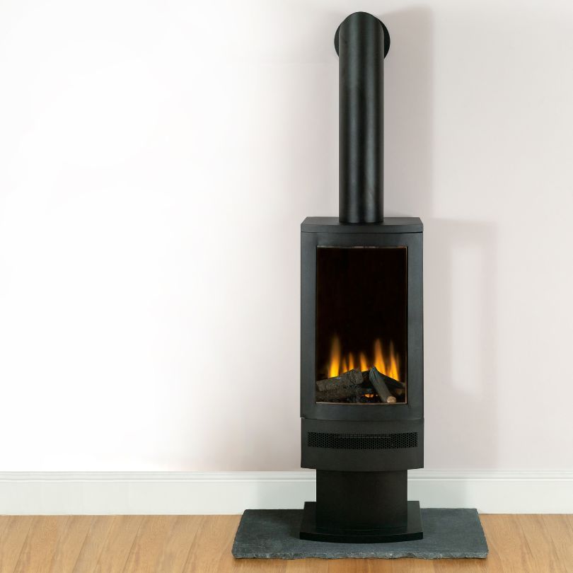 British Fires Bramshaw - estufa eléctrica con leñero