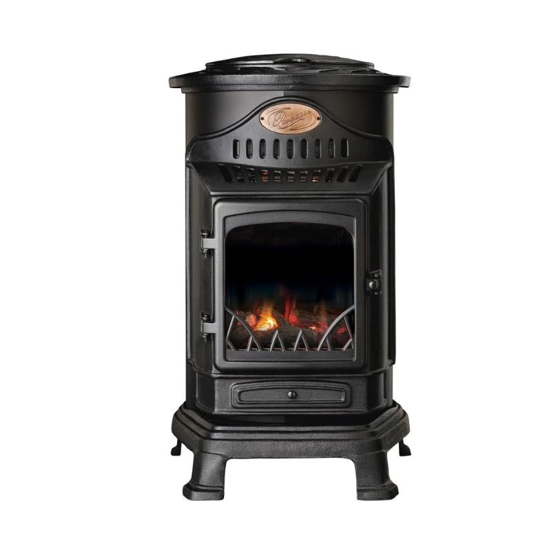 Estufa de gas Fireside Provence color negro