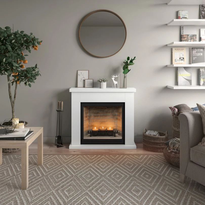 Chimenea eléctrica Tagu Frode zenflame color blanco