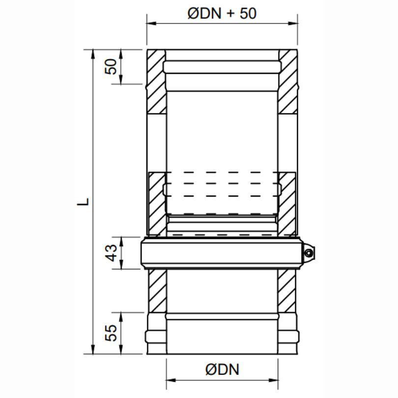 Modulo Extensible 500 MM Doble Pared Exoinox DW