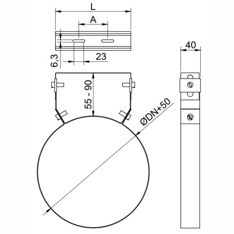 Soporte Mural De Atornillar Doble Pared Exoinox DW - Envío Gratis