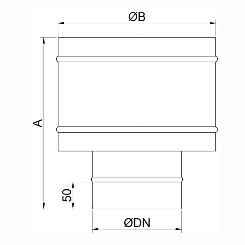 Terminal Antirrevocante Pared Simple Exoinox SW 316L - Envío gratis