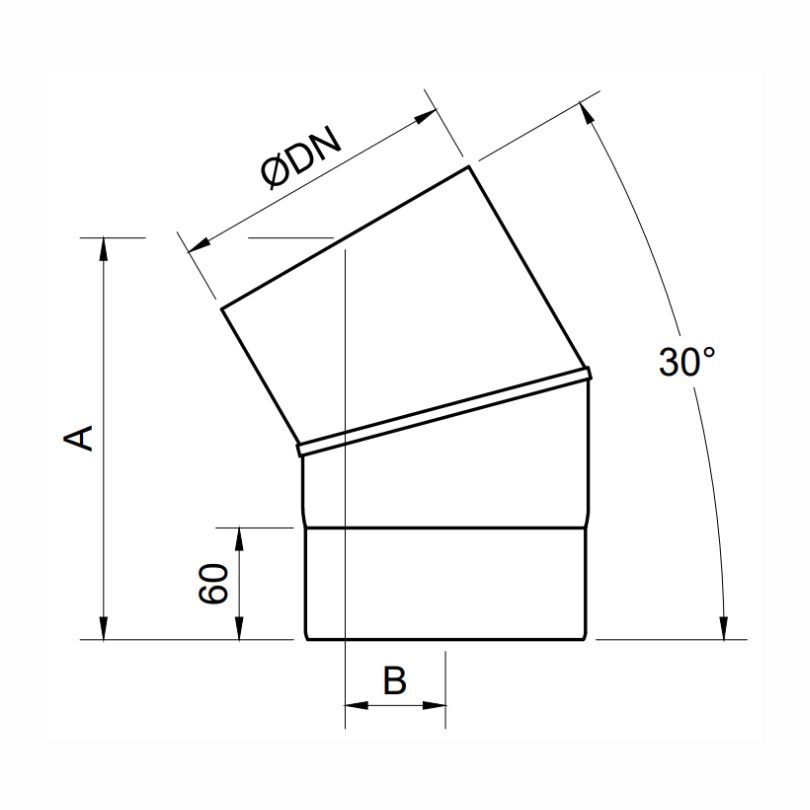 Codo A 30 º Exoleña Premium Pared Simple - Envío Gratis