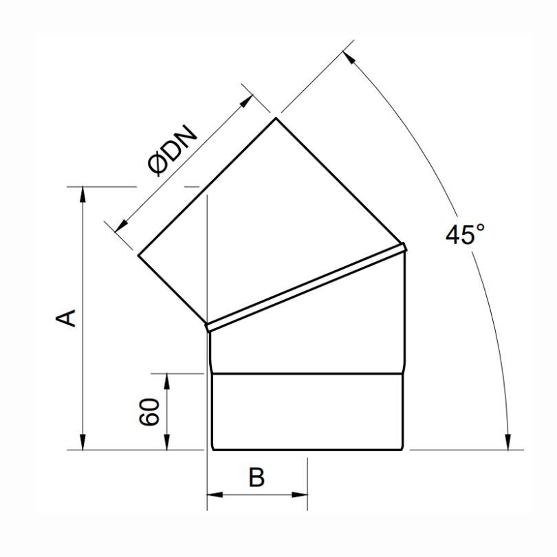 Codo A 45 º Exoleña Premium Pared Simple - Envío Gratis