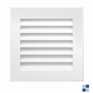 Rejilla Ventilación Cuadrada Con Lamas Fireside Blanca 17X17B/FRESH