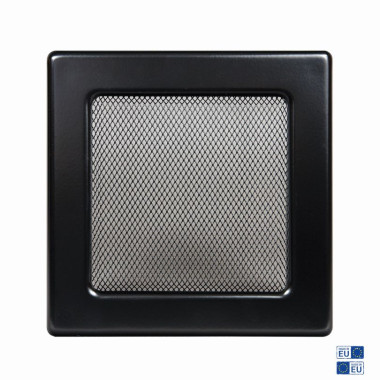 Rejilla Ventilación Cuadrada Con Malla Fireside Negra 17X17C