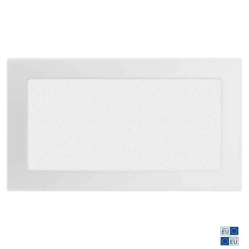 Rejilla Ventilación Rectangular Con Lamas Fireside Blanca 17X30B