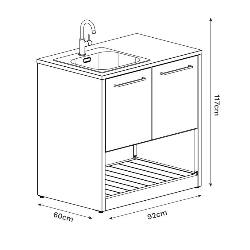 medidas unidad cocina fregadero cocina exterior sahara