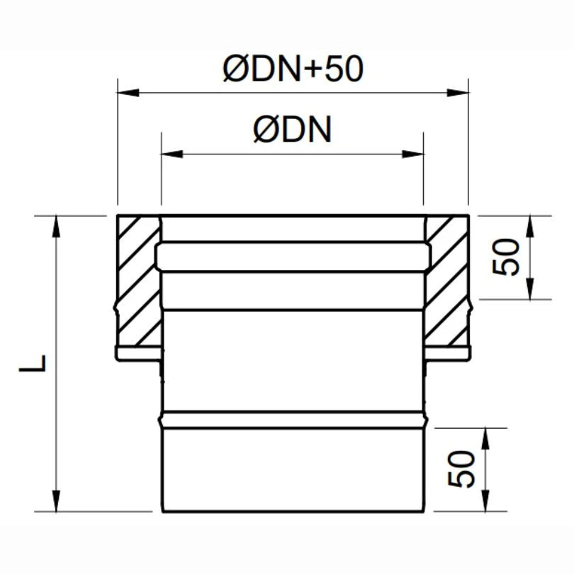 Adaptador De Simple Pared Exoleña Premium a Doble Pared Exoblack DW