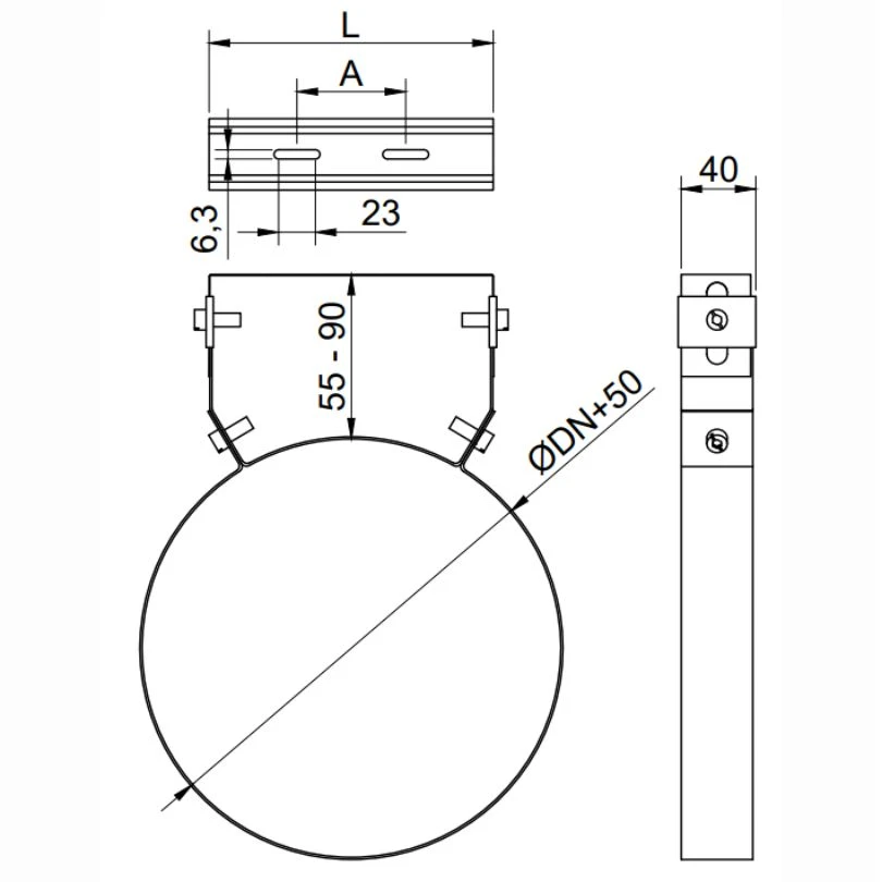 Soporte Mural De Atornillar Exoinox DW Doble Pared