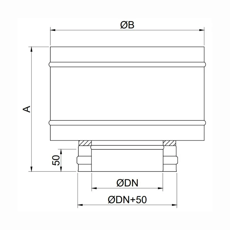 Terminal Antirrevocante Exoinox DW Doble Pared