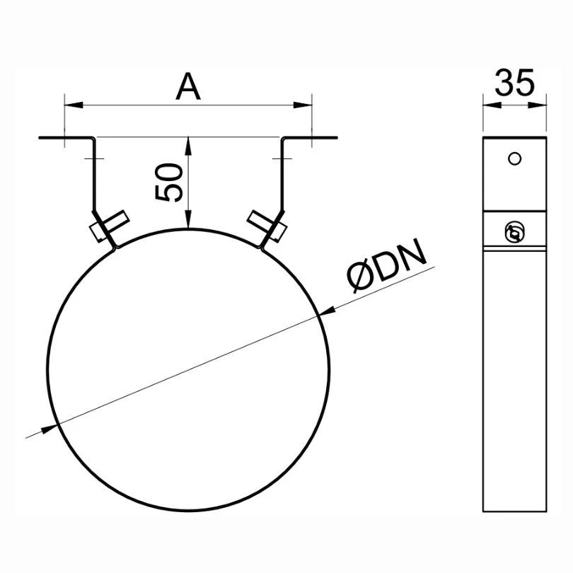 Soporte Mural De Atornillar Exoinox SW 316L Pared Simple