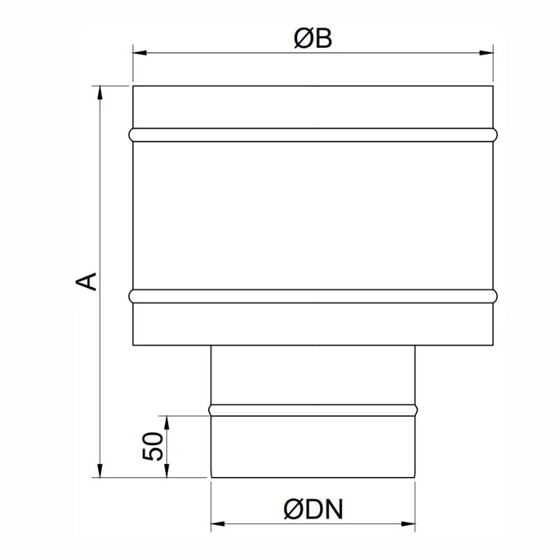 Terminal Antirrevocante Exoinox SW 316L Pared Simple