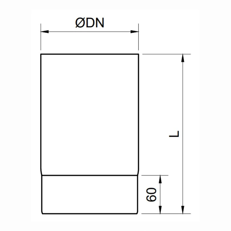 Modulo Recto 250 MM Exoleña Premium Pared Simple