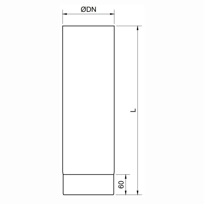 Modelo Recto 500 MM Exoleña Premium Pared Simple