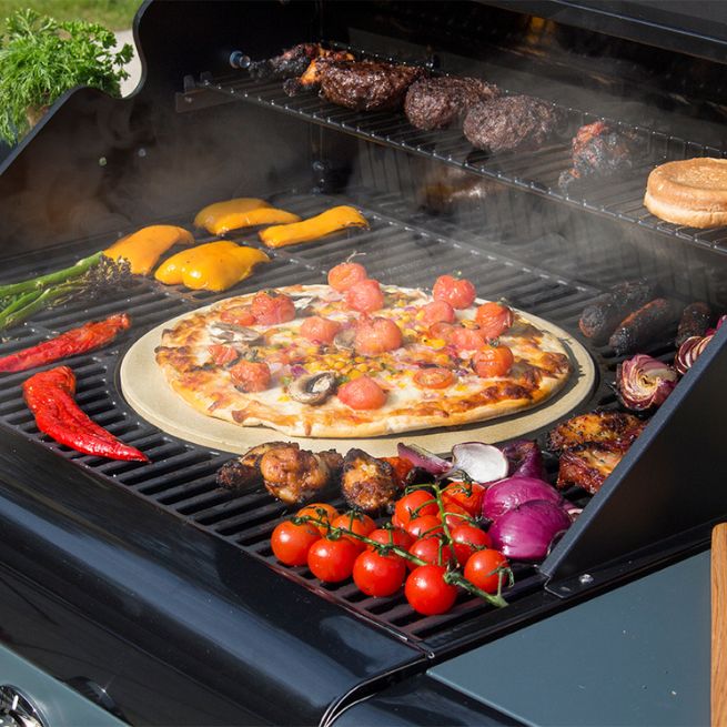 piedra para hacer pizza en barbacoa