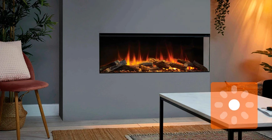Cuánto calienta una chimenea eléctrica
