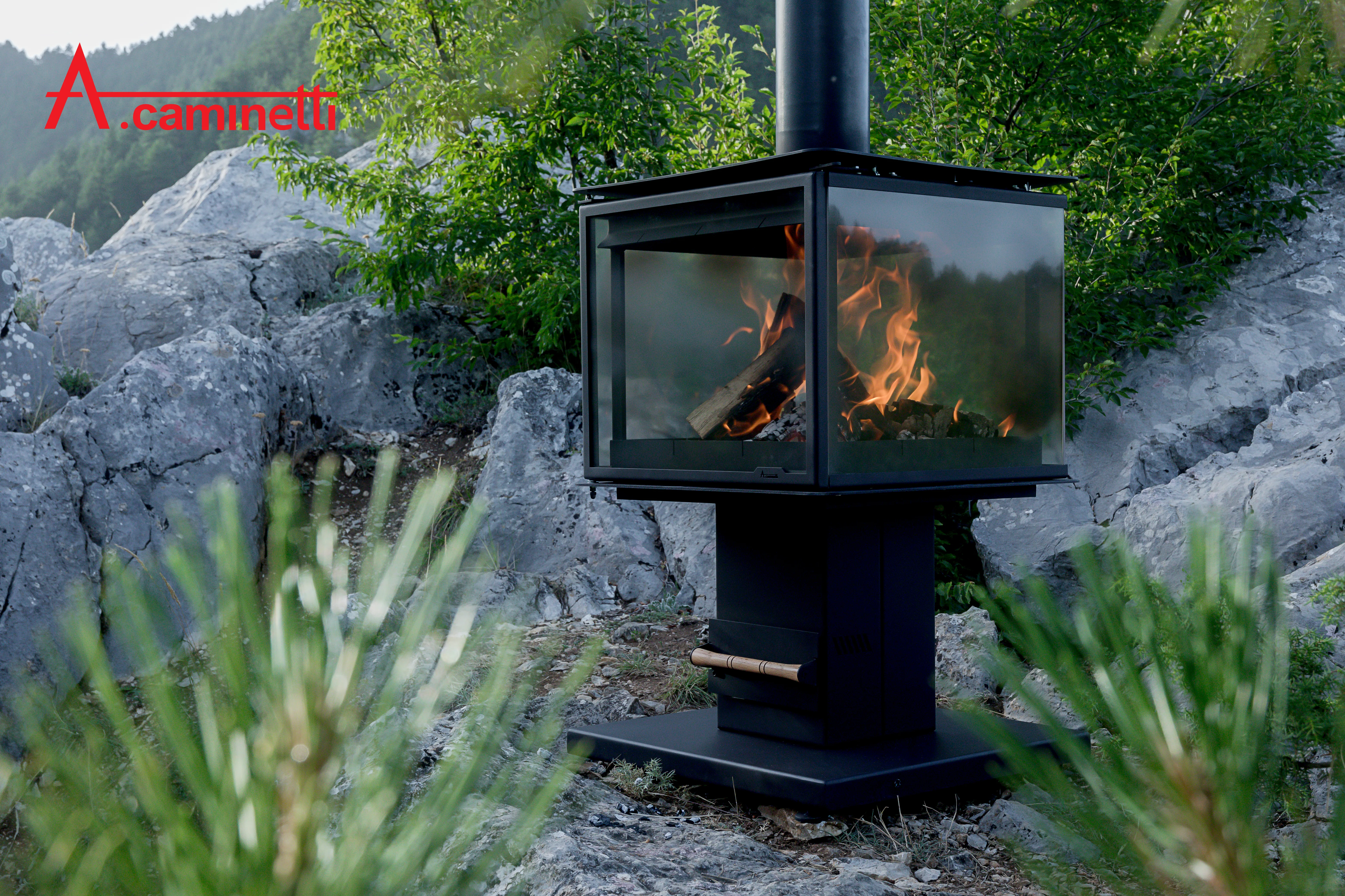 Chimenea Exterior Outdoor 4D A. Caminetti — elegante