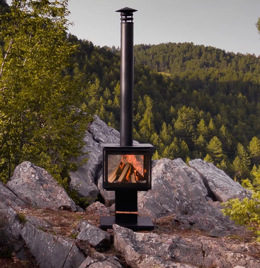 Chimenea Exterior Outdoor 4D A. Caminetti — fácil de limpiar
