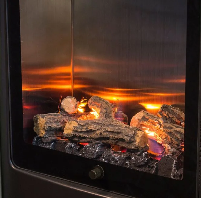 Fireside Manhattan - estufa de gas — Acabado efecto leños