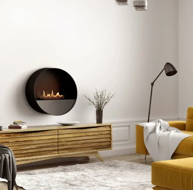 Fireside Malac - chimenea bioetanol moderna — Pared