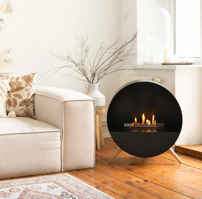 Fireside Malac - chimenea bioetanol moderna — Suelo
