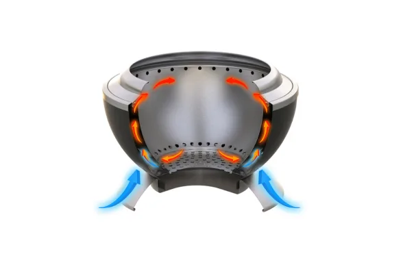 Brasero Sin Humo Sahara — Sistema de Flujo de aire innovador.