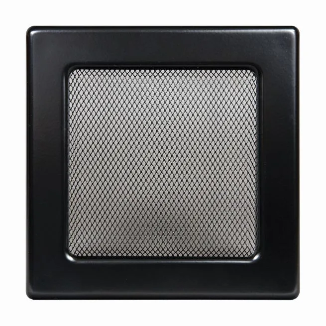 Rejilla Ventilación Cuadrada Con Malla Fireside Negra 17X17C — Rejilla Ventilación Cuadrada 17X17C