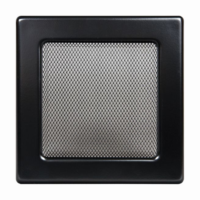 Rejilla Ventilación Cuadrada Con Malla Fireside Negra 17X17C